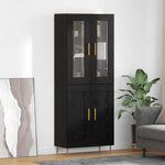 Magasfiú 2 db Fekete tölgy 69,5 x 34 x 180 cm Szerelt Fa