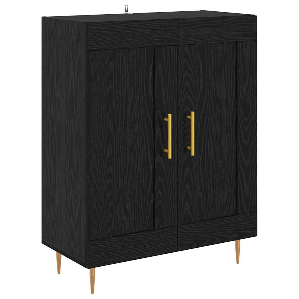 Magasfiú 2 db Fekete tölgy 69,5 x 34 x 180 cm Szerelt Fa 6
