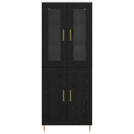 Magasfiú 2 db Fekete tölgy 69,5 x 34 x 180 cm Szerelt Fa 8