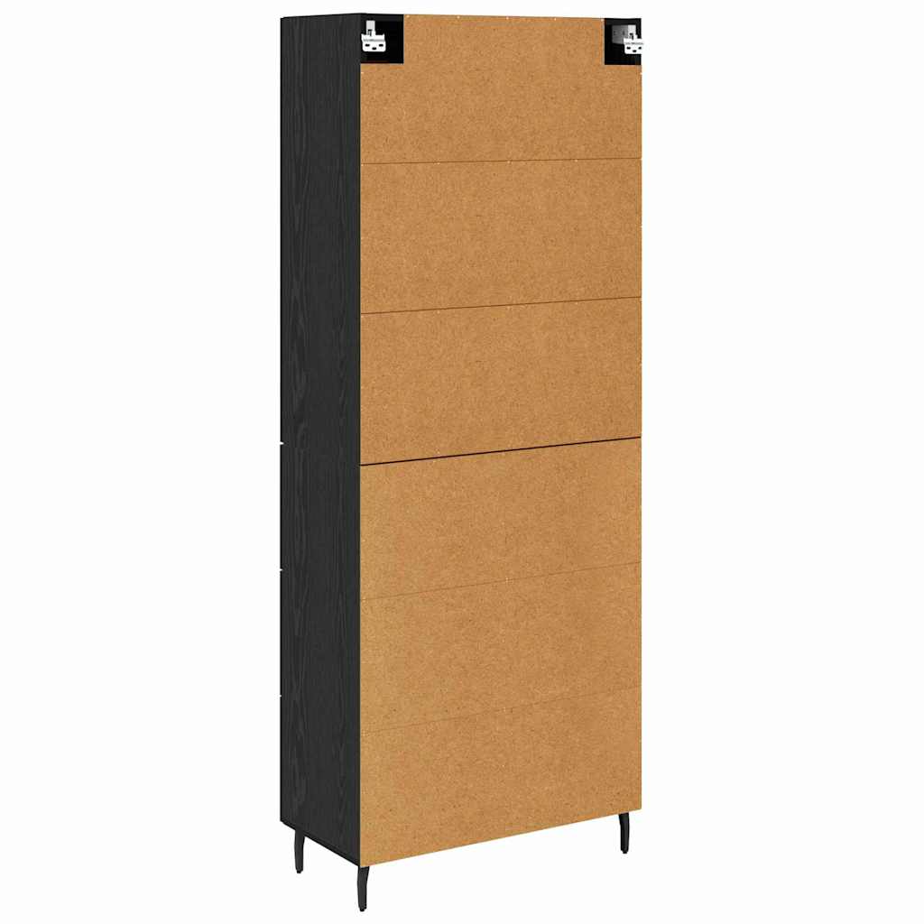 Magasfiú 2 db Fekete tölgy 69,5 x 34 x 180 cm Szerelt Fa 10