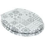 Lágy záródású WC ülőke 2 db Kék és fehér porcelán 44 x 38 cm 2