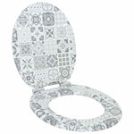 Lágy záródású WC ülőke 2 db Kék és fehér porcelán 44 x 38 cm 3