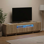 5 darabos LED TV szekrény Sonoma Tölgy Szerelt Fa