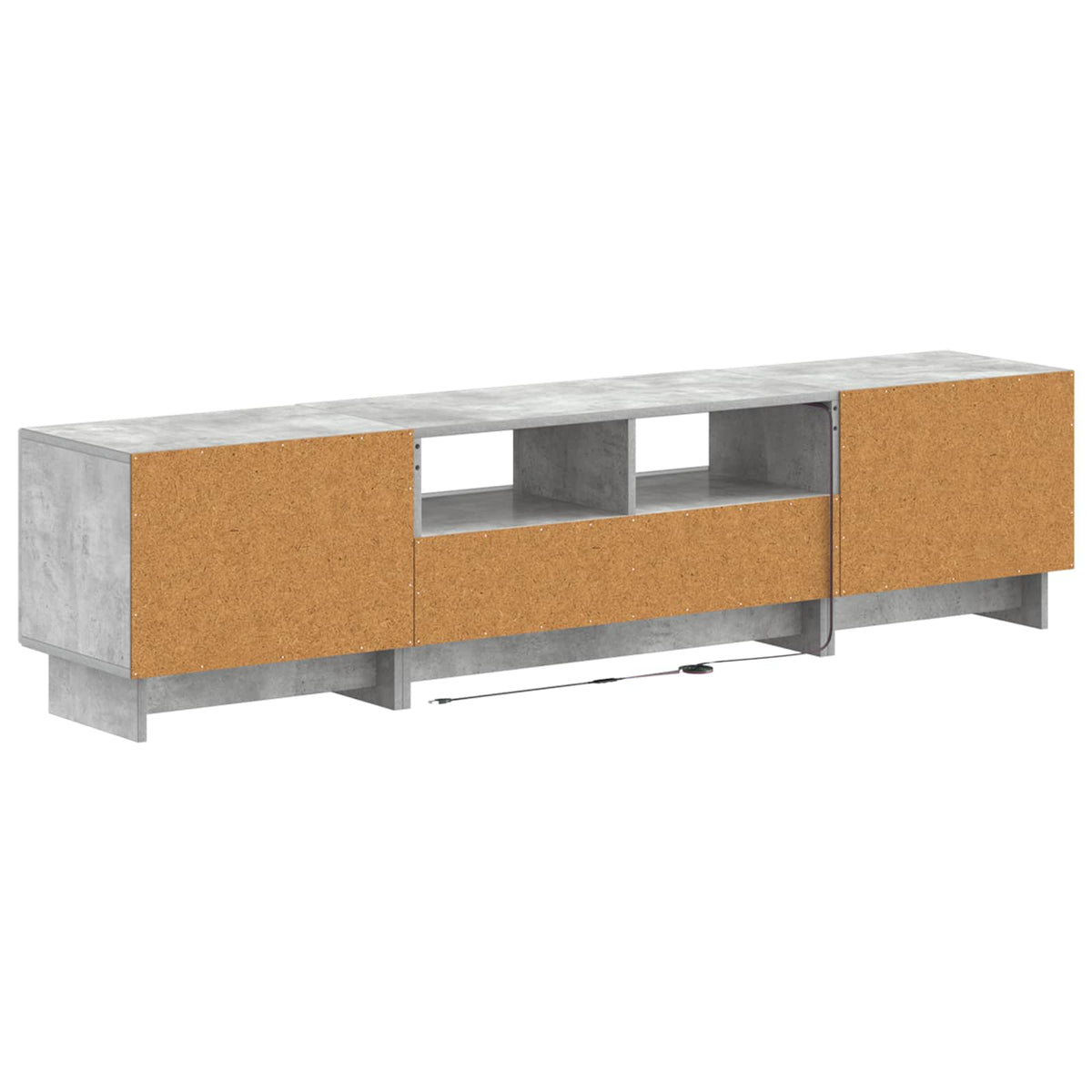 5 darabos LED TV szekrény Betonszürke Szerelt Fa 6