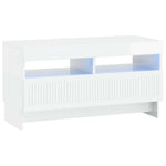 5 darabos LED TV szekrény Magasfényű Fehér Szerelt Fa 5