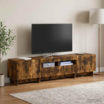 5 darabos LED TV szekrény Füstös Tölgy Szerelt Fa 3