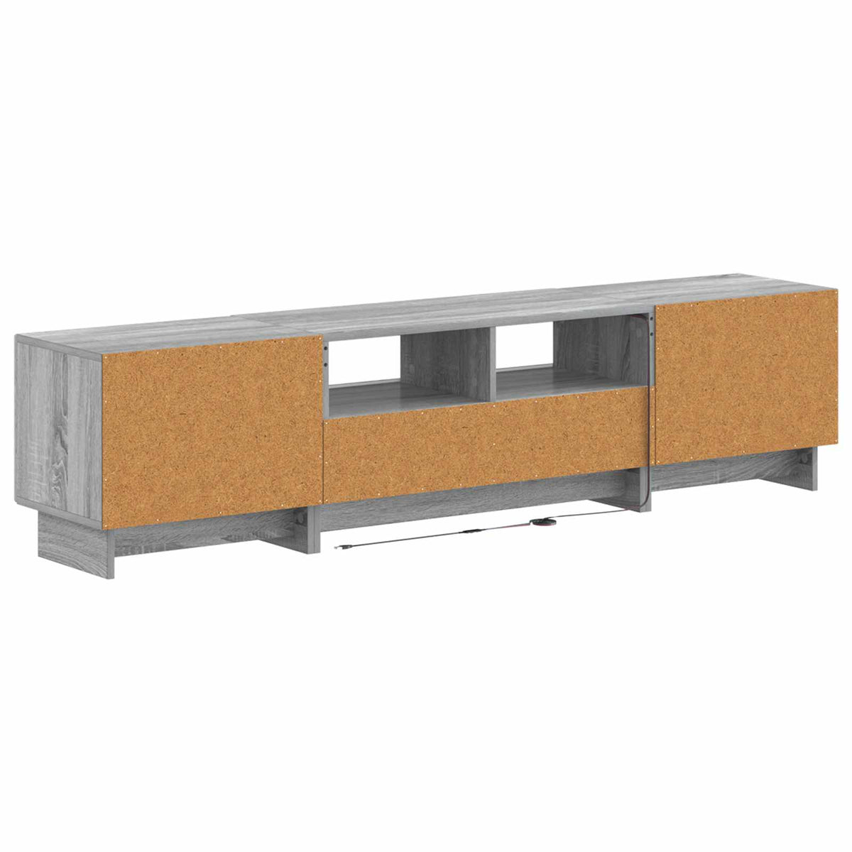 5 darabos LED TV szekrény Szürke Sonoma Szerelt Fa 6