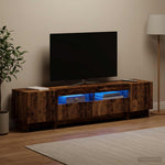 5 darabos LED TV szekrény Antik Fa Szerelt Fa