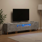 3 darabos LED TV szekrény Betonszürke Szerelt Fa 3