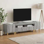 3 darabos LED TV szekrény ARNHEM 3 db Szürke Sonoma Szerelt Fa 3