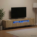 3 darabos LED TV szekrény Sonoma Tölgy Szerelt Fa