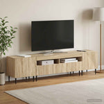 3 darabos LED TV szekrény Sonoma Tölgy Szerelt Fa 3