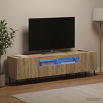 3 darabos LED TV szekrény Sonoma Tölgy Szerelt Fa