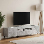 3 darabos LED TV szekrény Betonszürke Szerelt Fa 3