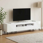 3 darabos LED TV szekrény Magasfényű Fehér Szerelt Fa