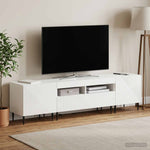 3 darabos LED TV szekrény Magasfényű Fehér Szerelt Fa 3