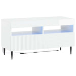 3 darabos LED TV szekrény Magasfényű Fehér Szerelt Fa 5