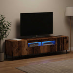 3 darabos LED TV szekrény Antik Fa Szerelt Fa