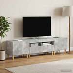 3 darabos LED TV szekrény DELFT Betonszürke Szerelt Fa 3