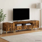 3 darabos LED TV szekrény DELFT Füstös Tölgy Szerelt Fa 3