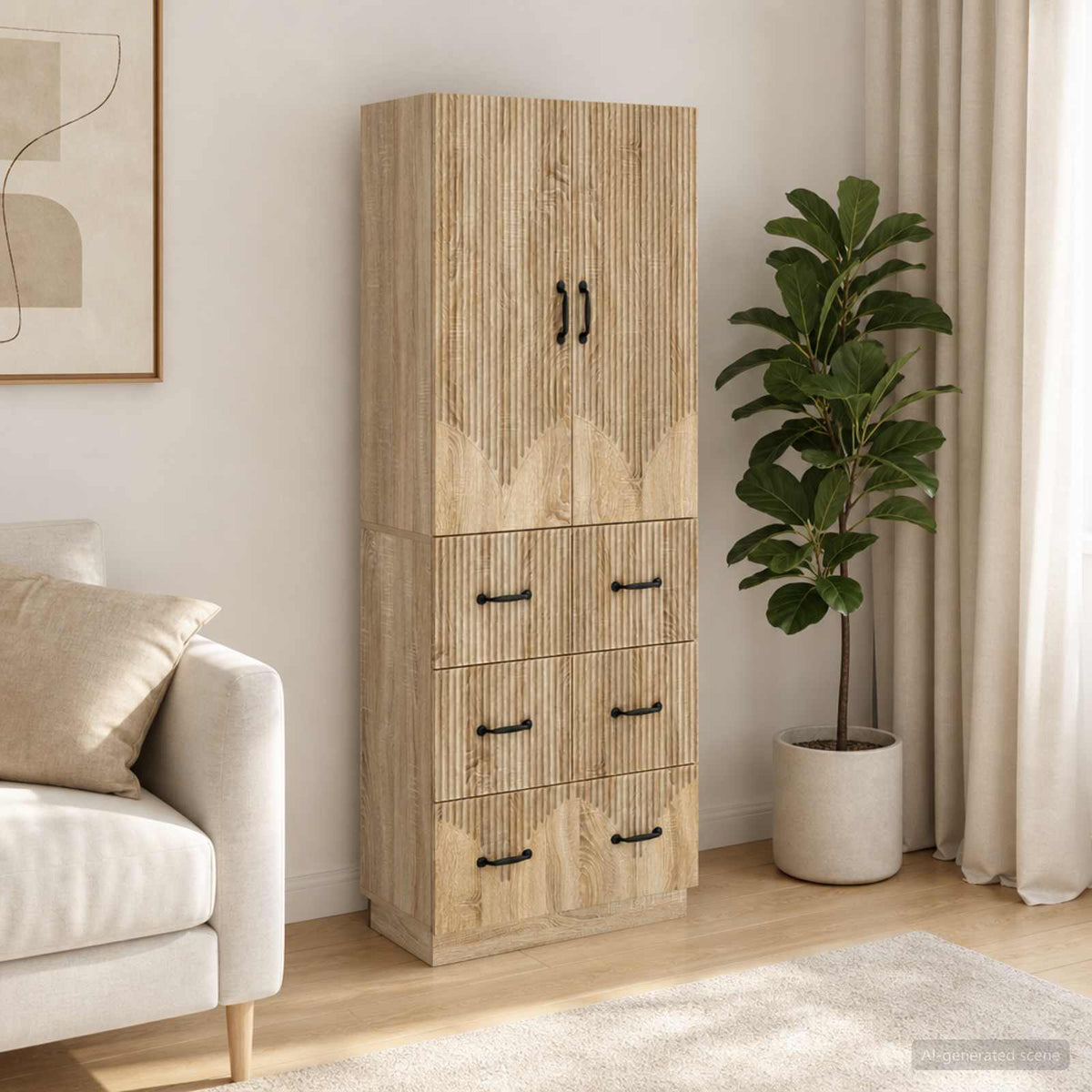 Szekrény szett 2 db 66 x 34,5 x 87 cm Szerelt Fa Sonoma Tölgy