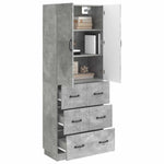 Szekrény szett 2 db 66 x 34,5 x 87 cm Szerelt Fa Betonszürke 3