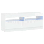3 darabos LED TV szekrény HOORN 3 db Magasfényű Fehér 5
