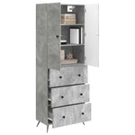 Szekrény szett 2 db 66 x 34,5 x 90 cm Szerelt Fa Betonszürke 3