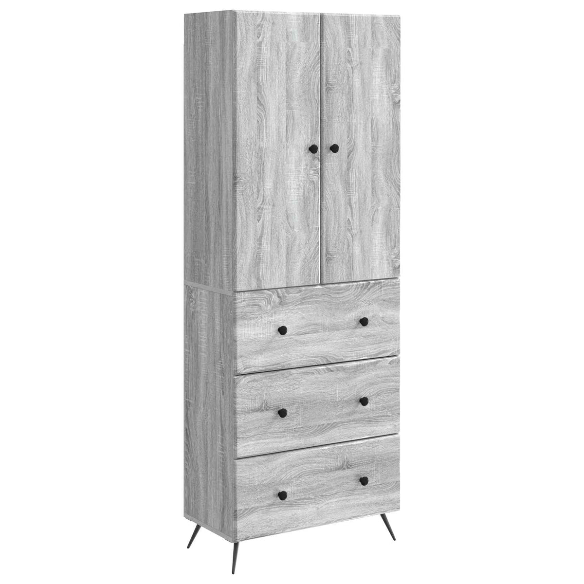 Szekrény szett 2 db 66 x 34,5 x 90 cm Szerelt Fa Szürke Sonoma 2