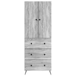 Szekrény szett 2 db 66 x 34,5 x 90 cm Szerelt Fa Szürke Sonoma 5
