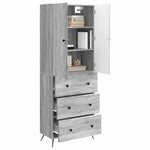 Szekrény szett 2 db 66 x 34,5 x 90 cm Szerelt Fa Szürke Sonoma 3