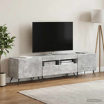 3 darabos LED TV szekrény BREDA 3 db Betonszürke Szerelt Fa