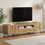 3 darabos LED TV szekrény BREDA 3 db Kézműves Tölgy Szerelt Fa
