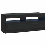 5 darabos LED TV szekrény UTRECHT 3 db Fekete Szerelt Fa 5