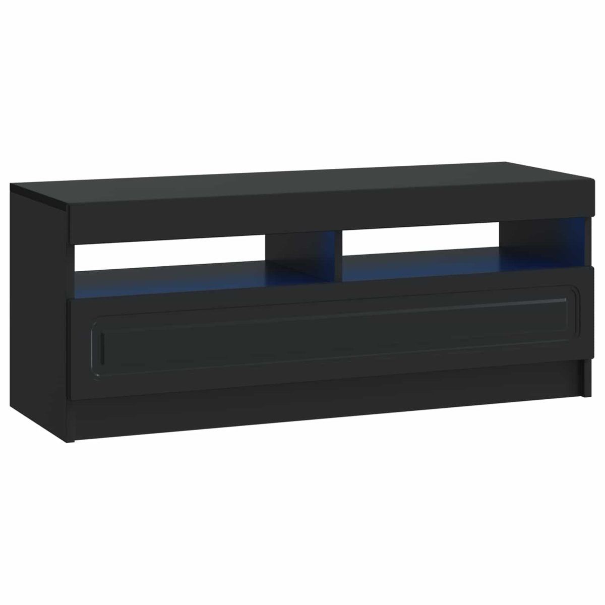 5 darabos LED TV szekrény UTRECHT 3 db Fekete Szerelt Fa 5
