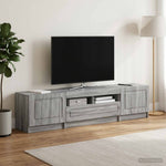 5 darabos LED TV szekrény UTRECHT 3 db Szürke Sonoma Szerelt Fa 3