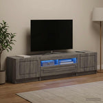 5 darabos LED TV szekrény UTRECHT 3 db Szürke Sonoma Szerelt Fa