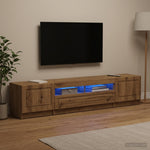5 darabos LED TV szekrény UTRECHT 3 db Kézműves Tölgy