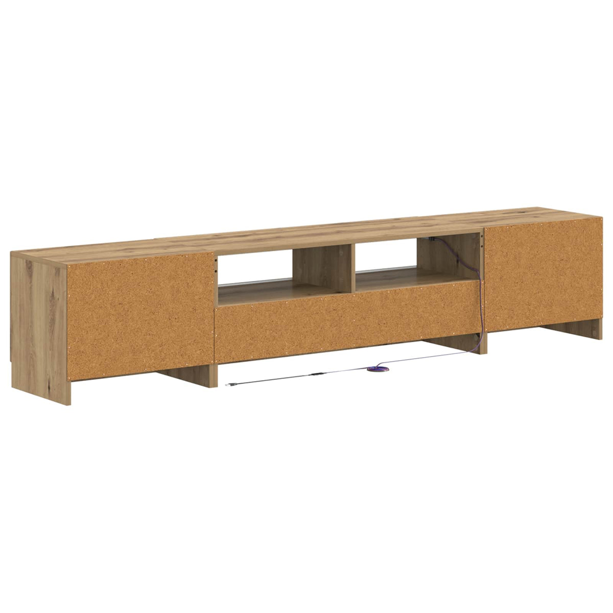 5 darabos LED TV szekrény UTRECHT 3 db Kézműves Tölgy 6