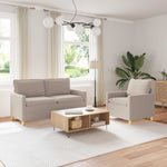 Kanapé Szett 2 db Világosszürke Szövet