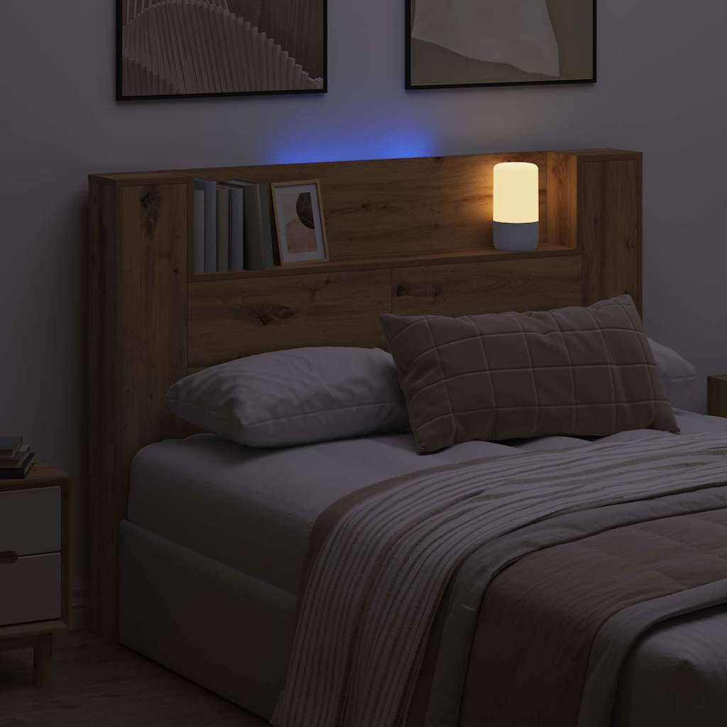 LED fejvédős tároló Kézműves Tölgy Szerelt Fa 4