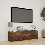 LED-es tévéállvány 140 x 34 x 40 cm Füstölt Tölgy Mérnöki fa