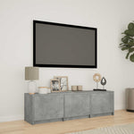 LED-es tévéállvány 140x34x40 cm Beton Szürke Mérnöki fa