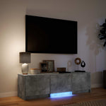 LED-es tévéállvány 140x34x40 cm Beton Szürke Mérnöki fa 4