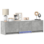 LED-es tévéállvány 140x34x40 cm Beton Szürke Mérnöki fa 3
