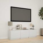LED-es tévéállvány 140 x 34 x 40 cm Fehér Mérnöki fa