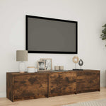LED-es tévéállvány 165 x 34 x 40 cm Füstölt Tölgy Mérnöki fa