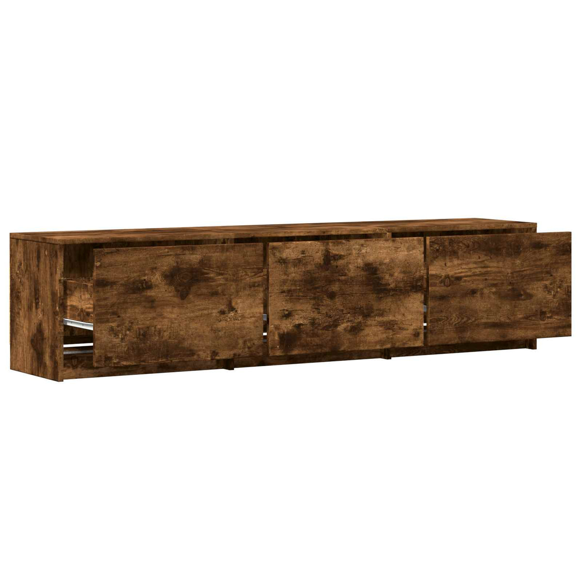 LED-es tévéállvány 165 x 34 x 40 cm Füstölt Tölgy Mérnöki fa 10