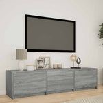 LED-es tévéállvány 165x34x40 cm Szürke Sonoma Mérnöki fa