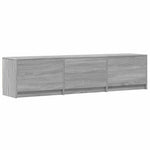 LED-es tévéállvány 165x34x40 cm Szürke Sonoma Mérnöki fa 5